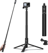 59in Invisible Selfie Stick Tripod for Insta360 X5/X4/GO 3/X3/ONE black
