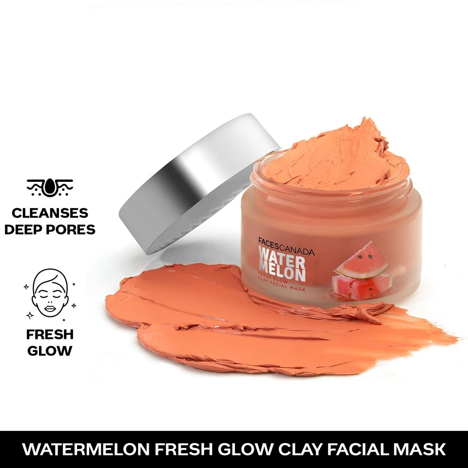 FACESCANADA Watermelon Fresh Glowy Clay Facial Mask (50g) - Image 2 of 4