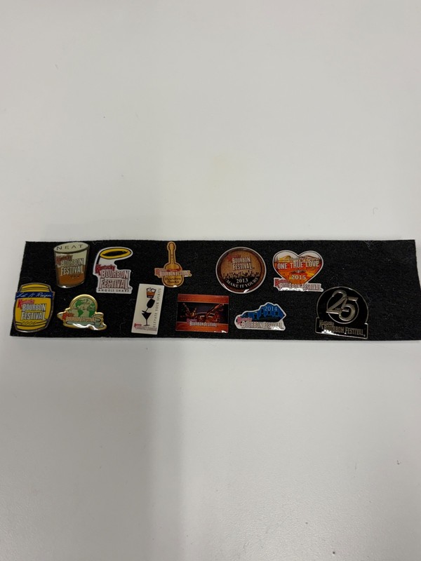All 11 Kentucky Bourbon Festival Lapel Pins (2006 - 2016)