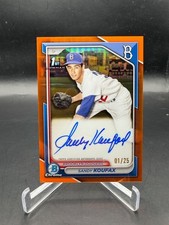 2024 Bowman Chrome 1st Sandy Koufax 1/25 Orange Refractor Auto #BRA-SK EL1