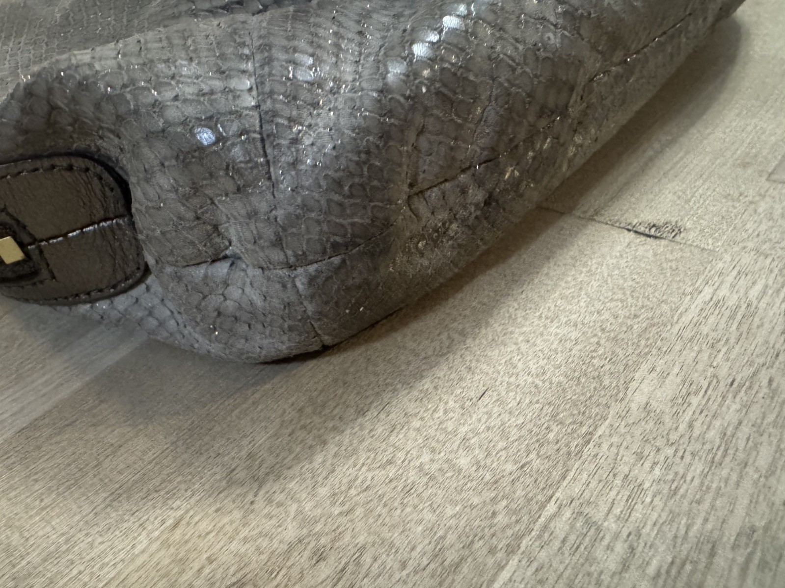 COACH KRISTIN Embossed Python Leather Shoulder To… - image 10