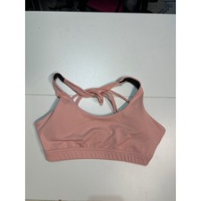 Crisscross Back Sports Bra Light Pink Activewear Gym Workout Top