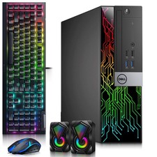 Dell 3040 RGB Gaming PC i7-6th 16GB 512GB SSD AMD RX550 RGB-KB M  Speaker Win11