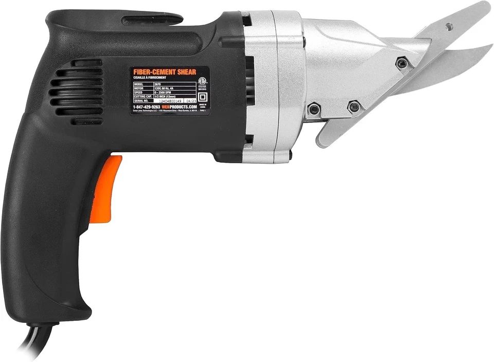 Cizalla eléctrica de fibra de cemento y revestimiento WEN, velocidad variable (3670) - Imagen 4 de 4