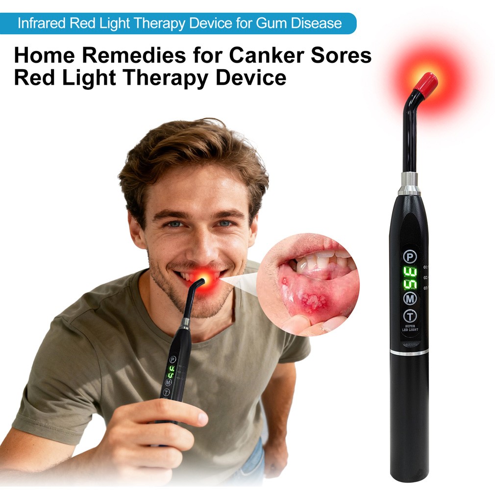 ZJKC Cold Sore Light Therapy Device Canker Sore Treatment Infrared Wand Kin Care