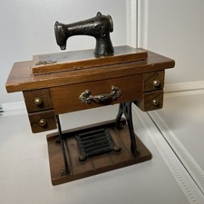 Mini Sewing Machine Music Box by George Good Corporation, Vintage Works Well