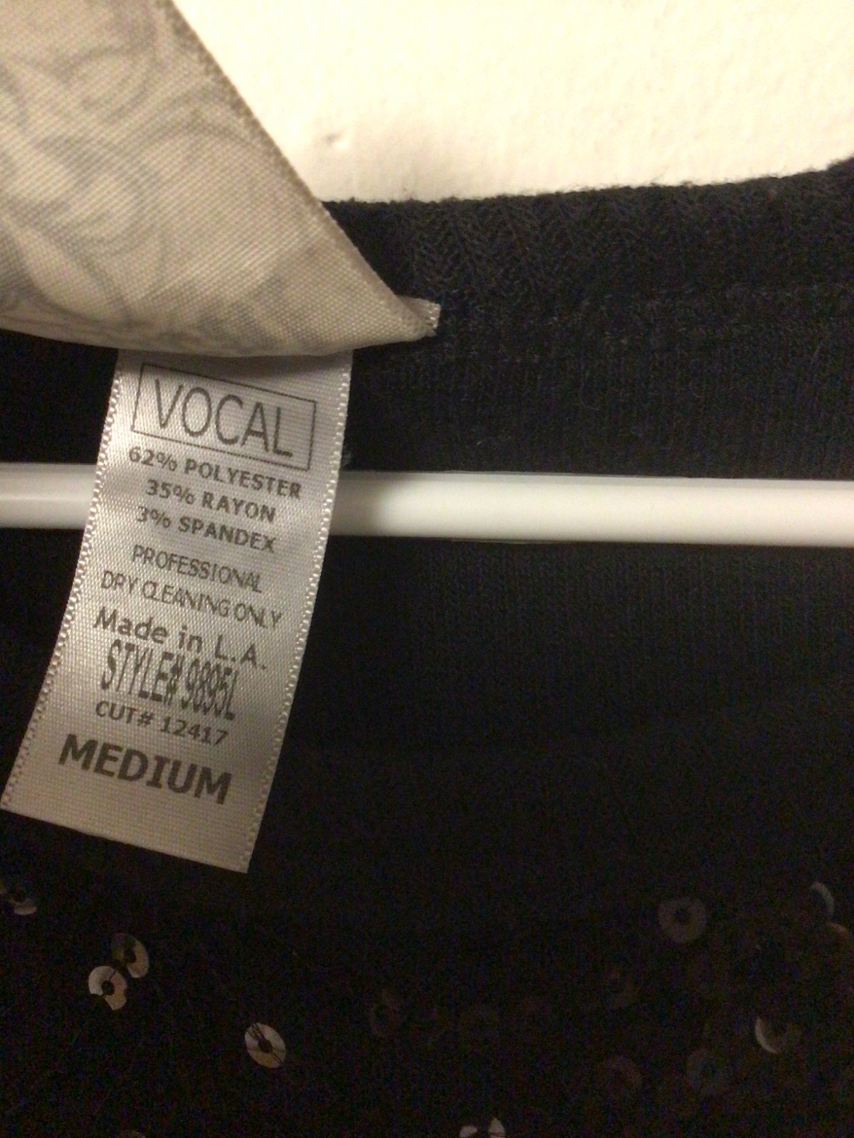 Vocal long sleeve black pullover partial sequence… - image 4