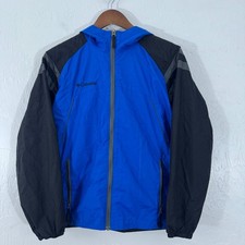 Columbia Jacket Kids XL Blue Black Hoodie Outdoor Hiking Trails