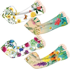 Farmers Defense Gardening Sleeves for Women 4 Pairs Sun Protection for Women