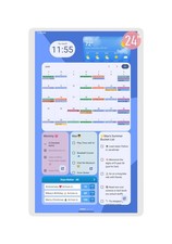 24 Inch Digital Calendar Wall Planner Touch Screen Chore Chart Syncs All Andr...
