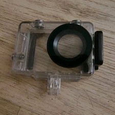 Clear Waterproof Plastic Camera Case Water Resistant Black Lens Ring