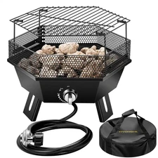 24 In. 58,000 BTU Smokeless Propane Gas Outdoor Fire Pit with Carry Bag