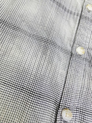 Exofficio Insect Shield Size XL Men Black White Check Long Sleeve Logo Tag Shirt - Picture 8 of 12