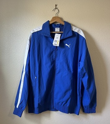 PUMA T7 Oversized Track Jacket Men s M Mountain Blue 629593-13 NWT $85