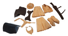 Lot Marx Jane West Western doll clothes accessories holster rifle hat skirt vest
