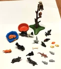 Playmobil lot animals birds hawks cats dogs mice birds