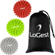 Logest 3-Piece Set Foot Massage Ball - for Trigger Point Therapy, Injury... 