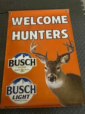 🆕 Busch, Busch Light, Beer, Welcome Hunters , Garage, Man Cave Banner 2'x3'