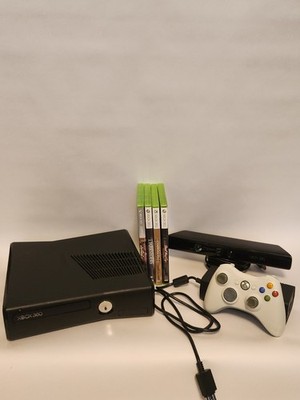 Microsoft Xbox 360 4GB Console Gaming System Black Bundle W/ 60gb Hard Drive