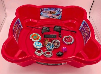 Beyblade Burst Surge Speedstorm Stadium Lot w/ BeybladeX Launcher Tops Parts