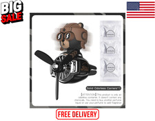 DIY Aroma Odorless Car Air Freshener Pilot Bear Vent Clip