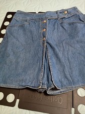 Liz Claiborne Liz Wear Medium Wash Denim Knee Length Skirt Size 12