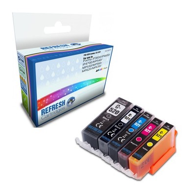 Refresh Patronen Full Set 5x Pack PGI-520/CLI-521 Tinte kompatibel mit Canon