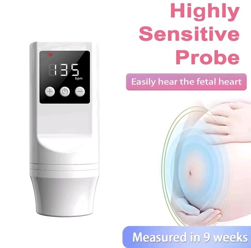 Rechargeable Baby Heart Beat Rate Probe Prenatal Monitor Ultrasonic Pregnant Uk - Picture 4 of 7