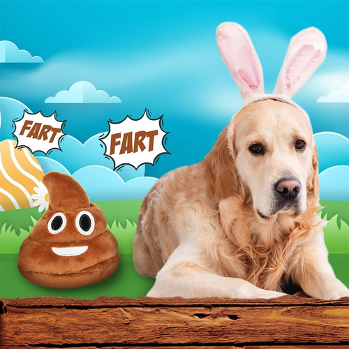 Lustiges Plüsch-Kotspielzeug mit Furzgeräuschen - Osterkorb-Füller für Kinder & Jugendliche - - Bild 4 von 12