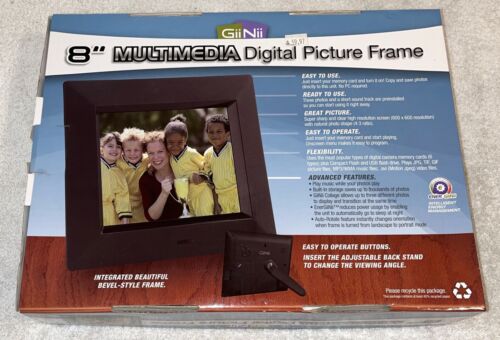 GiiNii GN-812 8" Digital Picture Frame NEW - Picture 2 of 9