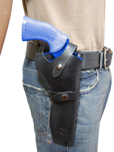 NEW Barsony Black Leather Western Style Gun Holster Navy Arms Rossi 6" Revolvers - Picture 3 of 11