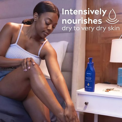 NIVEA Essentially Enriched Body Lotion For Dry Skin, Pack of 2, 16.9 Fl OZ Pump - Picture 3 of 10