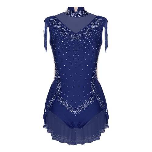 Womens Dance Leotard Gymnastics Dancewear Sparkling Bodysuit Ice Skating Shiny - Picture 23 of 62