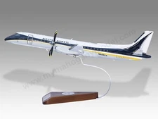 Saab 2000 Aleutian Airways Desk Wood Airplane New Model Small Scale 1/100