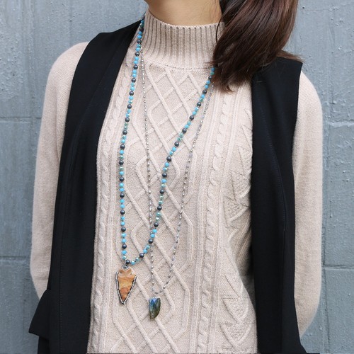 KELITCH Women Arrow Pendant Necklace Crystal Necklaces Long Sweater Necklaces - Picture 5 of 5