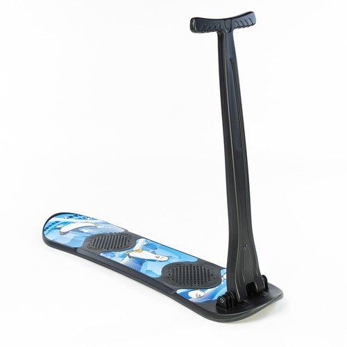 Foldable Snow Scooter for Kids with Handle; Snowboard Type Board with Handlebar - Picture 4 of 9