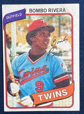 1980 TOPPS #43 BOMBO RIVERA (MINNESOTA TWINS) BASEBALL CARD VG / VG-EX