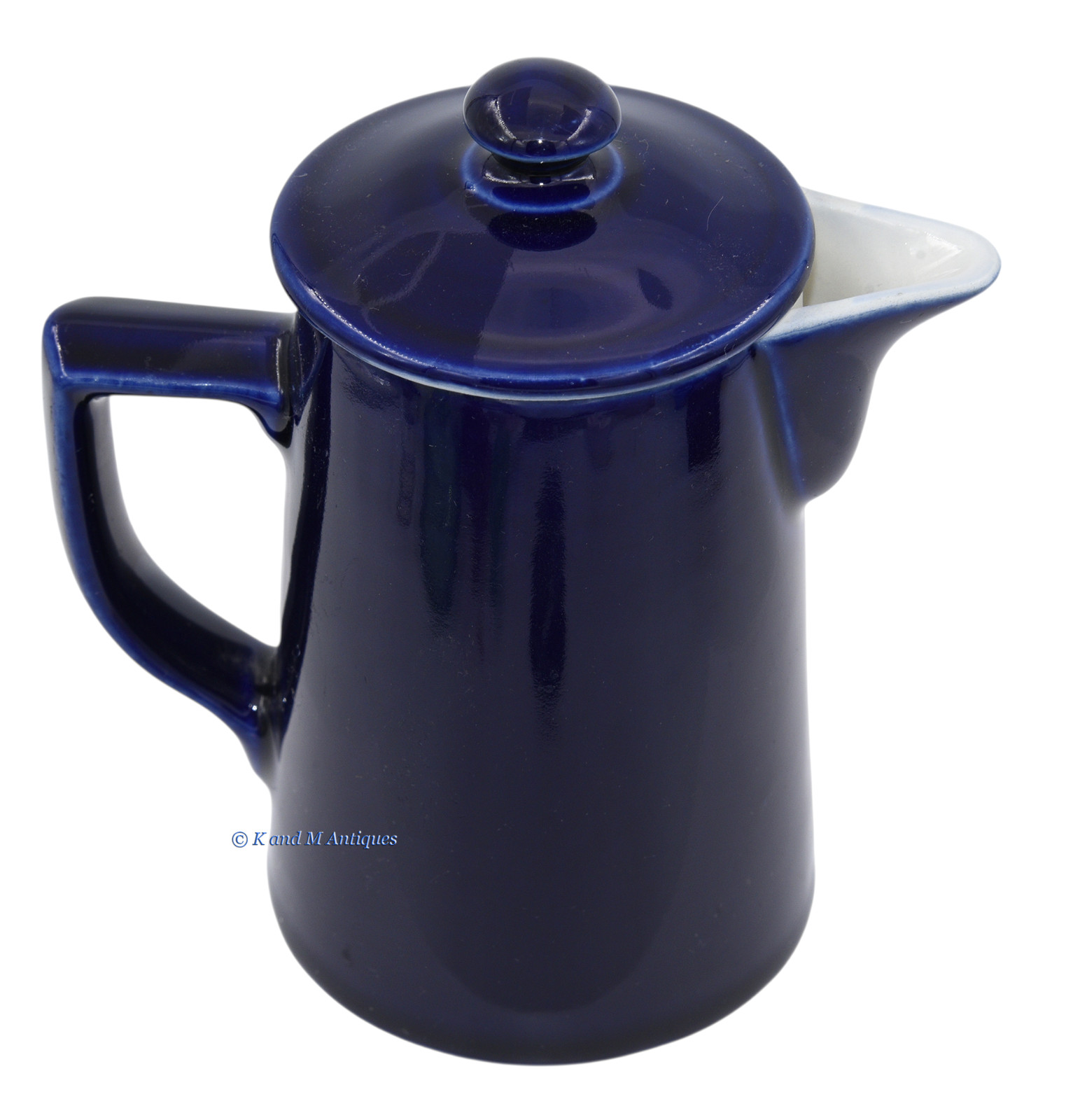 Hall China Cobalt No. 101 - 1 1/2 Cup California Pot - Super Nice