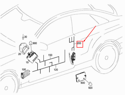 New MERCEDES-BENZ E Coupe C207 Left Locking System Wiring A2074402307