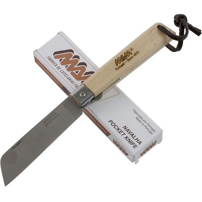 Mam Operario Sheepsfoot Blade Linerlock Pocket Knife Brown Beechwood Handle