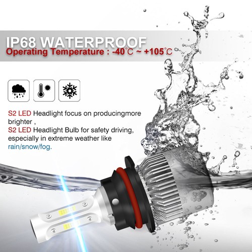 For Nissan Frontier 2001-2004 -4X 9007 LED Headlight + 881 Fog Light Bulbs White - Picture 7 of 12