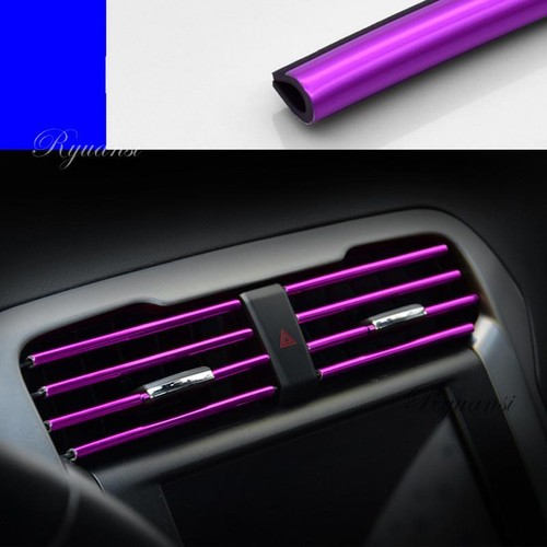 10× Car Interior Air Conditioner Vent Outlet Decoration Stripe Cover Accessories - Picture 15 of 36