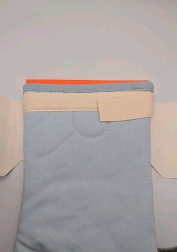 Le Creuset 14" Oven Mitt 100% Cotton Pot Holder, Coastal Blue, Magnet, New - Picture 5 of 5