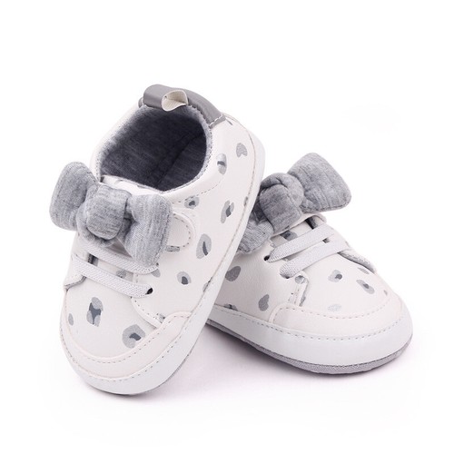 Newborn Baby Girl Soft Sole Pram Shoes Infant Toddler PreWalkers Sneakers 0-18M - Picture 7 of 12