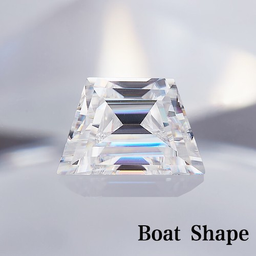 2PCS Loose Moissanit Boat Shpae White D Color VVS1 Excellent Cut GRA Gemstone - Picture 13 of 13
