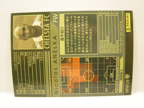 Panini WCCF 2008-09 WFW Nicolas Anelka 1979 France No.39 Chelsea FC World‐Class - Picture 6 of 6