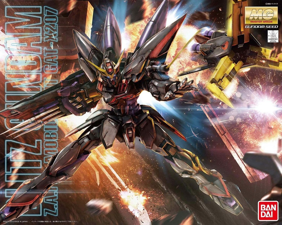 ロボット MG 1/100 GAT-X207 BLITZ GUNDAM BANDAI MG Gundam SEED 1/100 GAT-X207 Blitz Gundam Colored Plastic
