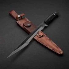Bowie with Beautiful Micarta handle included leather sheath