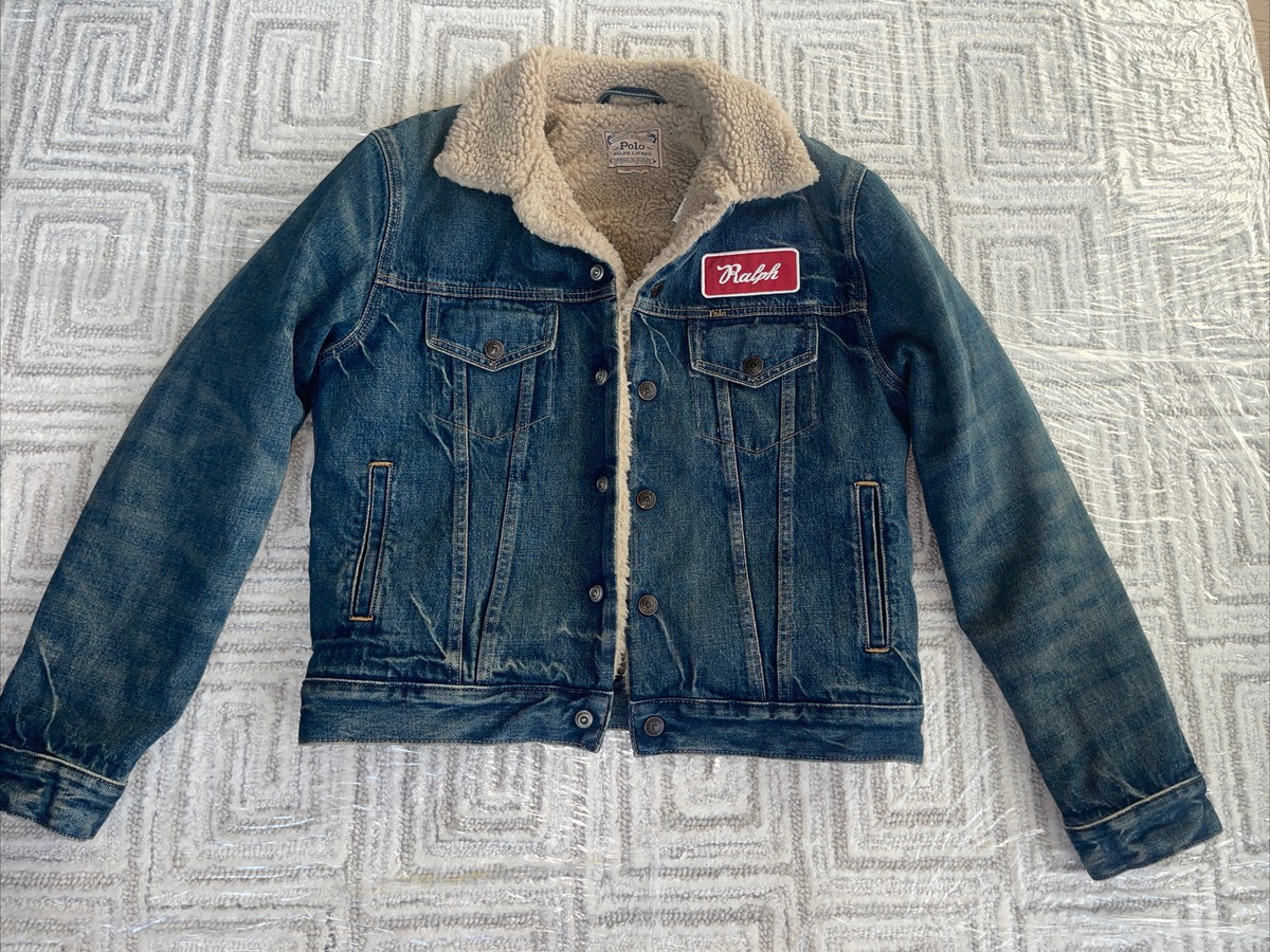 Polo ralph lauren top fleece lined denim jacket