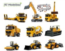 Baufahrzeuge Ferngesteuert RC 1:20 Anhänger Kipper Radlader Bagger Muldenkipper